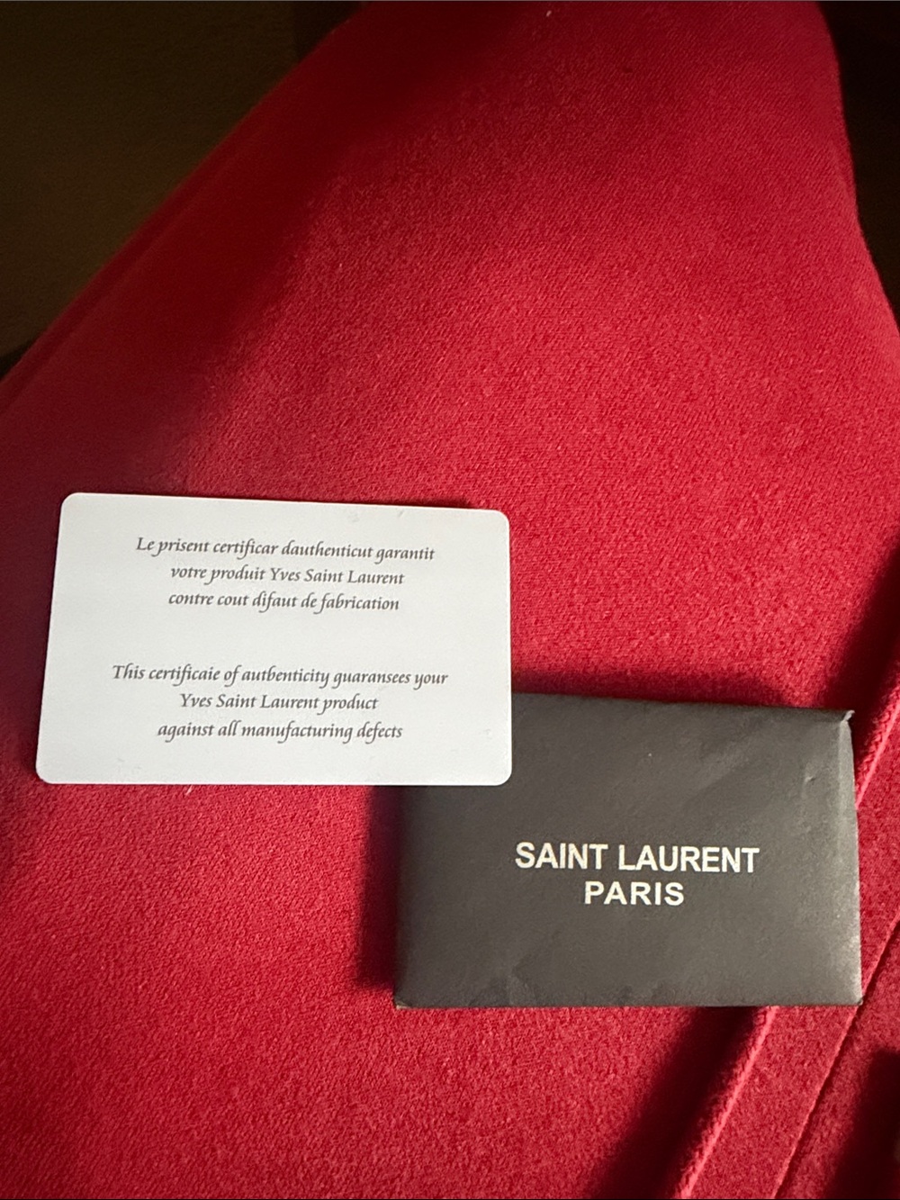 Saint Laurent Red and Black Card Set